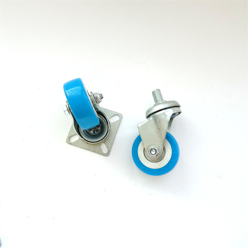 Light Duty 1Inch Office Chair Casters PU Wheels For Trolley