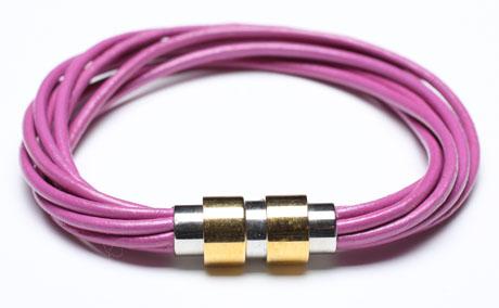 Leather Bracelet, Stainless Steel Clasp, 8 Inches