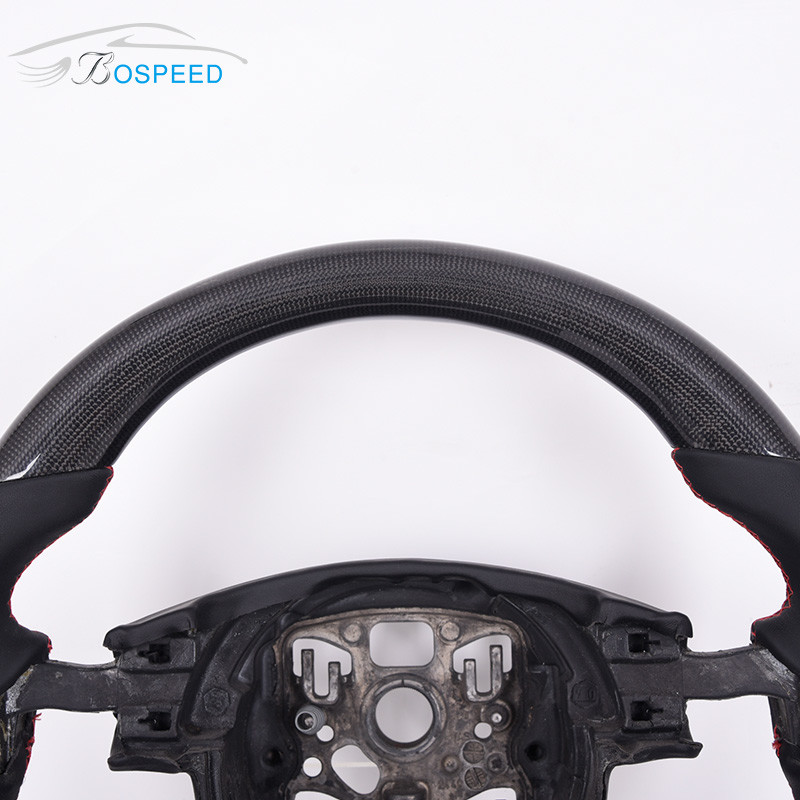 Smooth Leather Porsche Carbon Fiber Steering Wheel 3K 6K 12K Weave