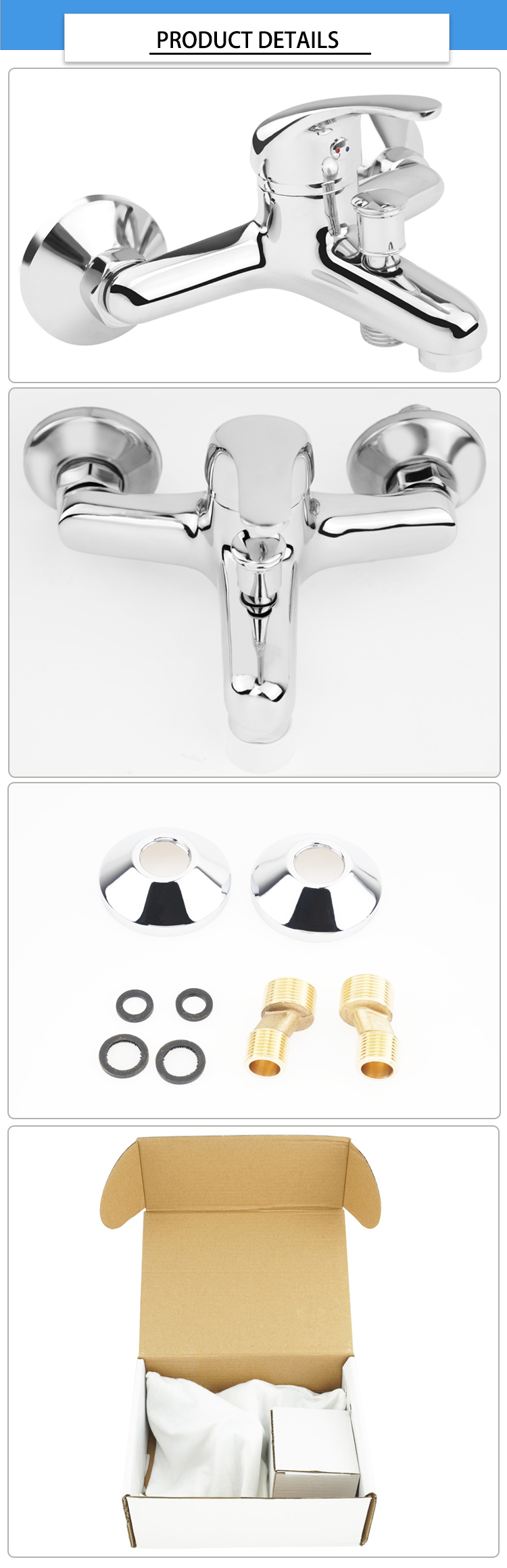 5 Years Guarantee Wall Mounted Shower Bath Mixer