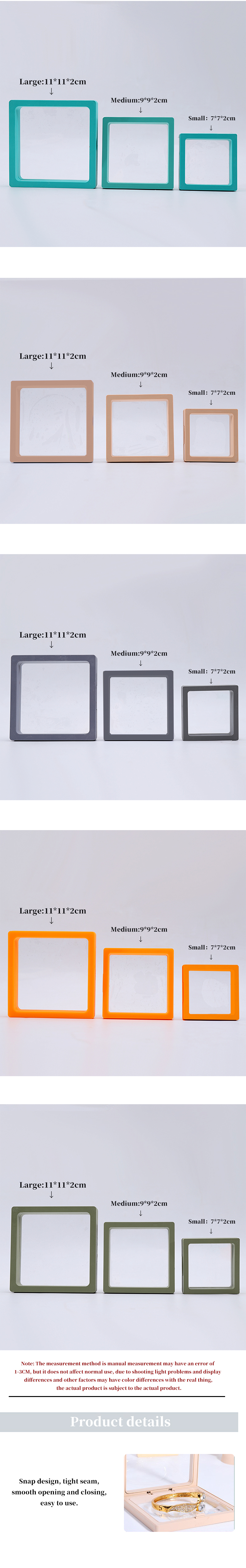 Multiple Colors Suspension Jewelry Display Box With Transparent PE Film