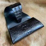 Authentic Crocodile Skin Women's Foldable Clutch Female Evening Purse Genuine