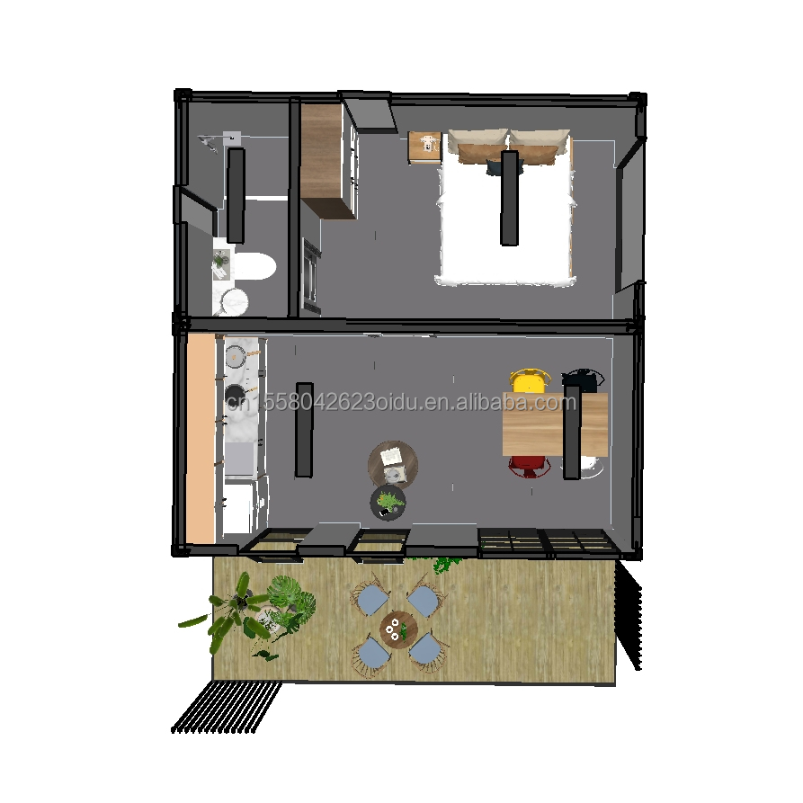 Modern 3 Bedroom Prefabricated House Ready-Made Modular Prefab Tiny Container Expandable Steel Outdoor Structure