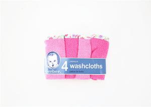 Quality 4pk Woven Washcloth Baby Bath Washcloths 100% Cotton OEM/ODM wholesale