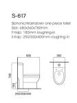 Siphon Peeping Elongated One Piece Toilet Floor Mounted