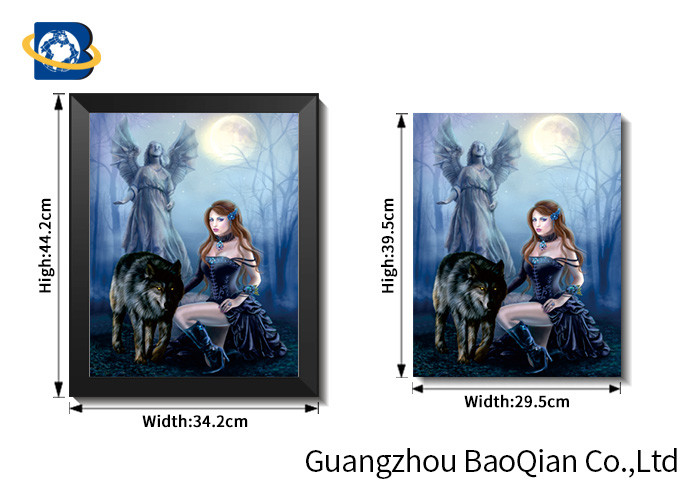 Buatiful Girl / Animal Print Lenticular , 3D Lenticular Pictures Changing Printing
