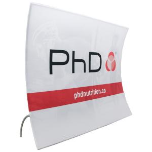 Quality Curved 8ft Aluminum Tension Fabric Banner stands Back Wall Display wholesale