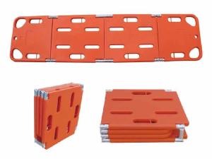 Quality ABS Plastic 4 Fold Spine Board ,Medical Floating Water Rescue Plastic Folding Spine Board Stretcher wholesale