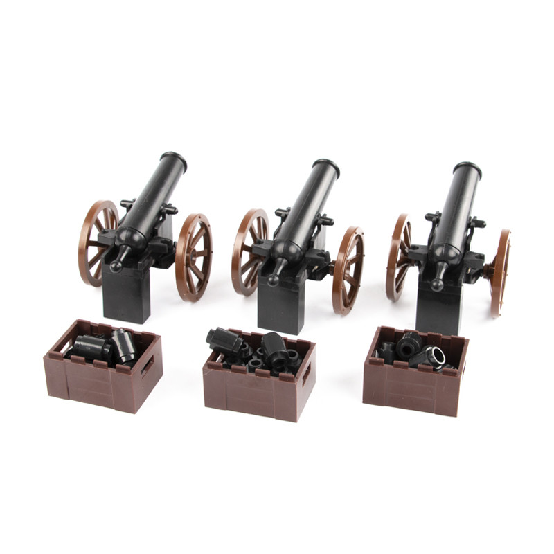Combat accessories bricks army weapons cannon model military mini building blocks