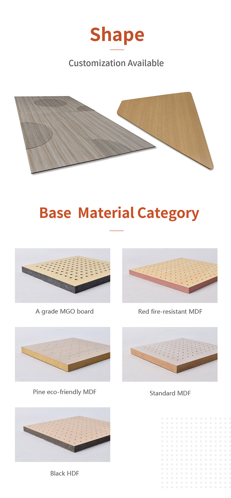 Decorative Natural Veneer Perforated Acoustic Wood Panels with E1 Grade Rating
