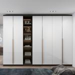 Modern Wardrobe Light Luxury Room Cabinet Wooden Combination for Household