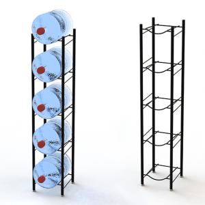 Quality 5 Tier Metal 5 Gallon Water Bottle Display Stand wholesale