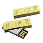 Metal Thumbdrive Gold Bar 8GB 16GB with Logo Printed