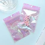 Rainbow Film Laser Jewelry Plastic Symphony Transparent Zipper Bag Earring