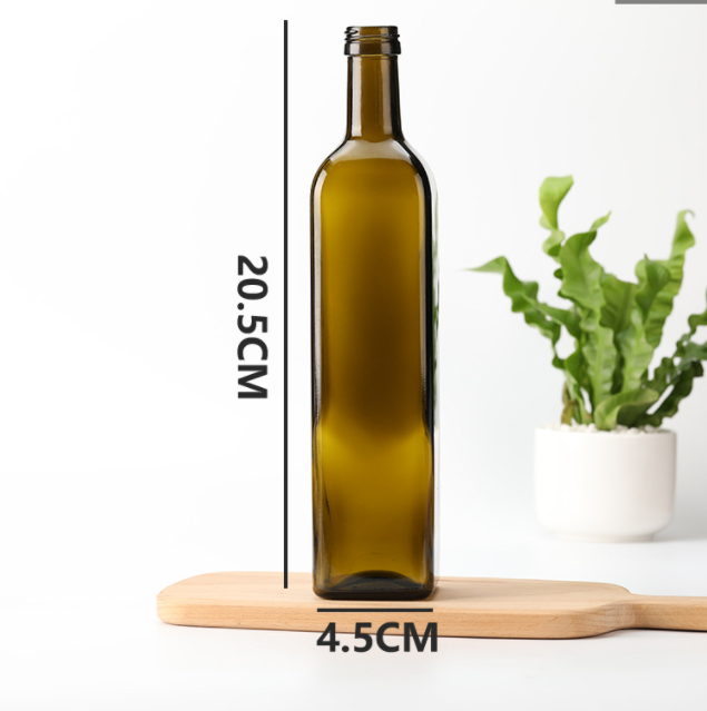 Clear High End Olive Oil Glass Bottle 500ml 330ml 250ml Sizes For Oil Packaging