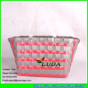 Quality LUDA fashion beach handbag pp strap woven oversized straw bag wholesale