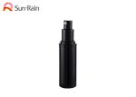 Black Airless Pump Bottle Slim Aluminum Cosmetic Packaging 15ml 30ml 50ml