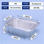 Manufacturer Customized Disposable Food Grade Aluminum Foil Lunch Box Container