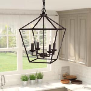 Quality American Wrought Iron chandelier Garden Hall Lamp Kitchen Corridor Retro farmhouse chandelier(WH-VP-89) wholesale
