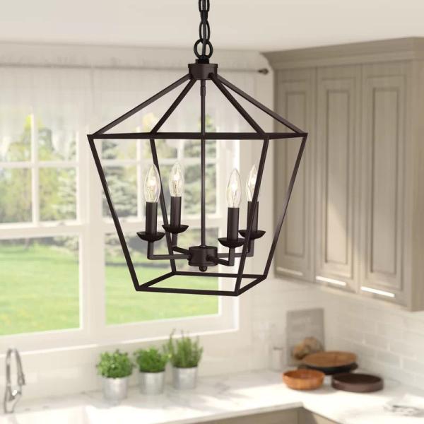 American Wrought Iron chandelier Garden Hall Lamp Kitchen Corridor Retro