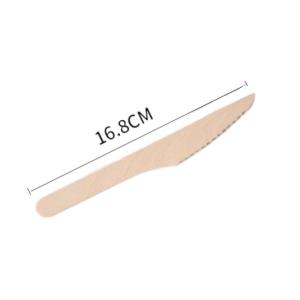 Quality Custom 16cm Disposable Wooden Utensils Biodegradable Cutlery Knives wholesale