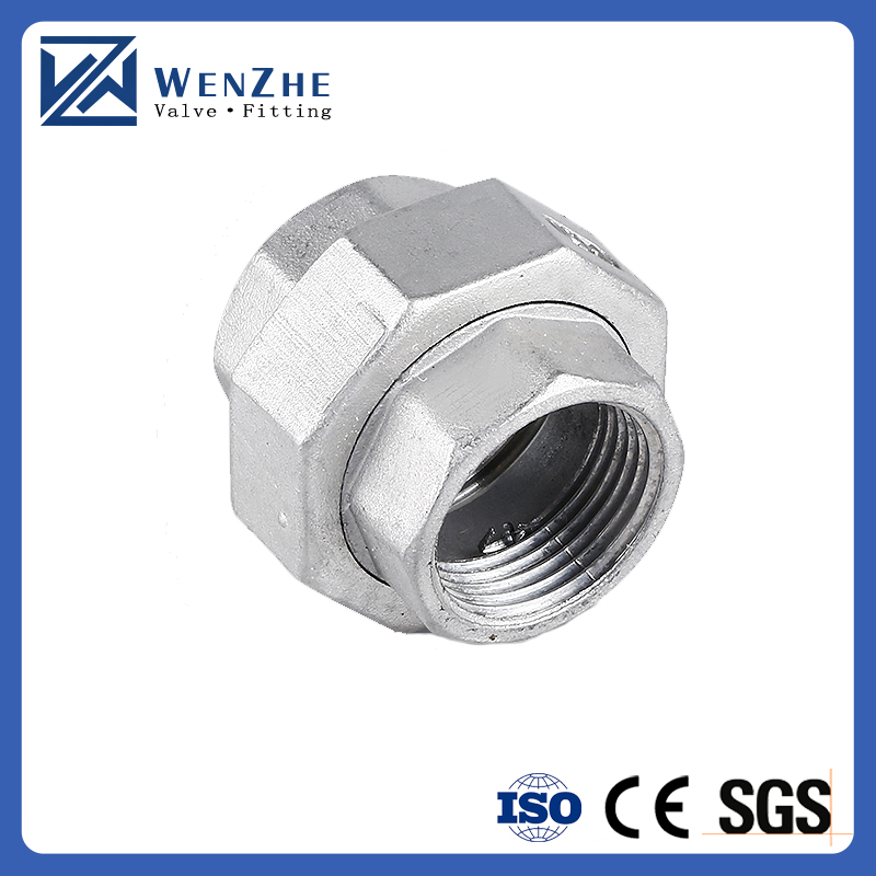 304 Stainless Steel Union Female Joint Pipe Transition Fittings for 0-10 BAR Pressure