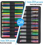 300 Slots Color Pencil Case - Pen Case Organizer with Handy Wrap & Zipper,