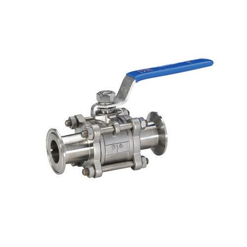 Thread Connection DN15-DN100 Stainless Steel 3PC Clamp Ball Valve for Food