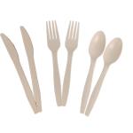 Disposable Primary Color Cornstarch Spoon Light Convenient To Carry The Knife