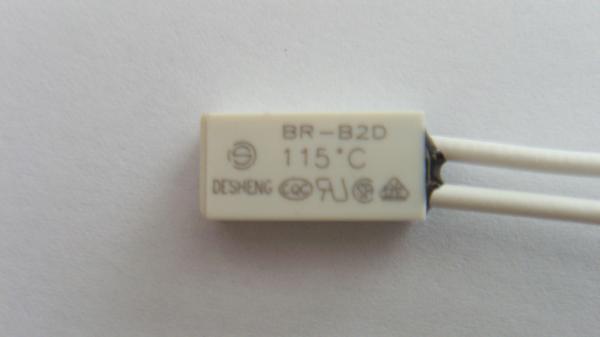 Small Motor AC Thermal Protector BR-B2D , Bimetal Thermal Cutout 250V / 5A