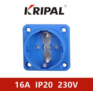 Quality 16A 230V IP20 industrial electrical german plug schuko socket outlet wholesale