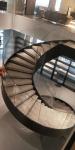 Stainless Steel Curved Tempered Glass Staircase Easy Assemble