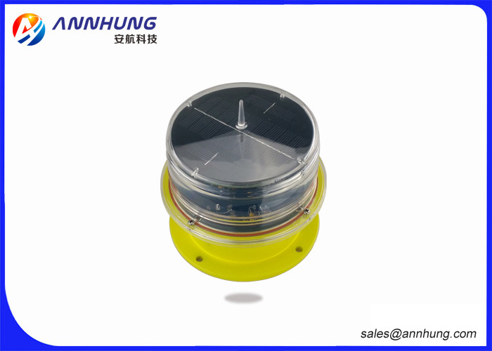 Red Solar LED Aviation Obstruction Light for Tower Crane and Wind Turbine