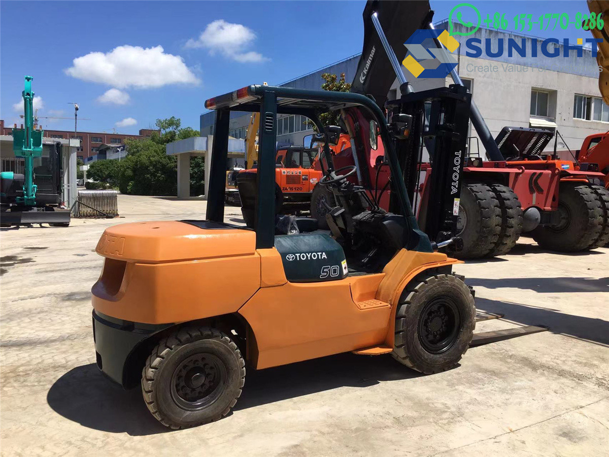Second Hand Multi-Function Original Japan Diesel Forklift TOYOTA FD50 In Good Condition