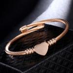 Goldplated Stainless Steel Bangle Charm Bracelets Endless Insert ODM