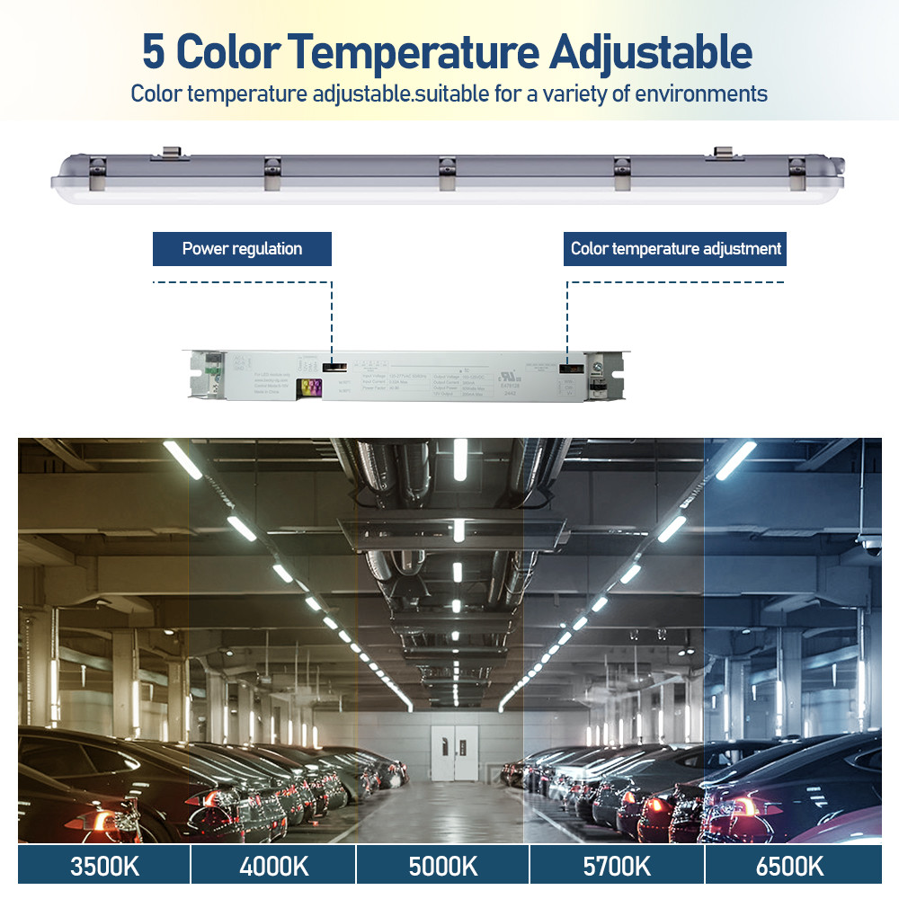 IP65 Vapor Tight LED Lights 3250lm-5850lm LED Weatherproof Light
