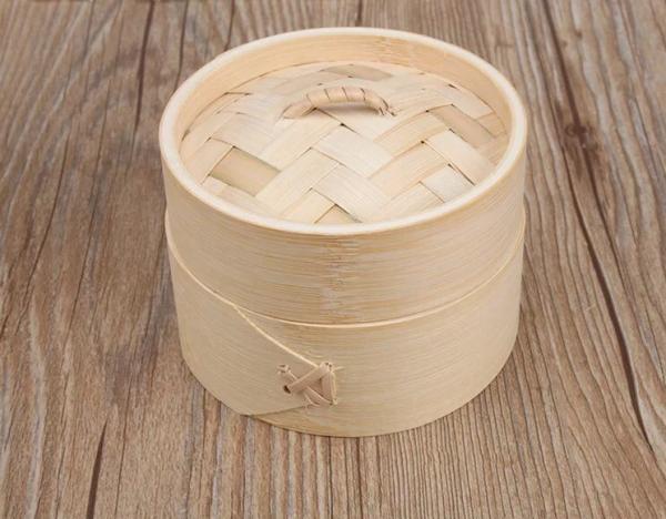 Handmade Woven Steamer Drawer With Side Handles Dumplings Traditional Delicacies
