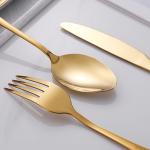 24pcs Stainless Steel Hotel Wedding Cutlery Set Spoon and Fork Silverware Luxury