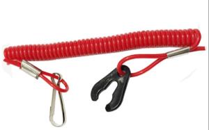 Quality Fashion Solid Red Safety Durable Spiral Coil Cord Stretched 1M Outboard Motor Killcord wholesale
