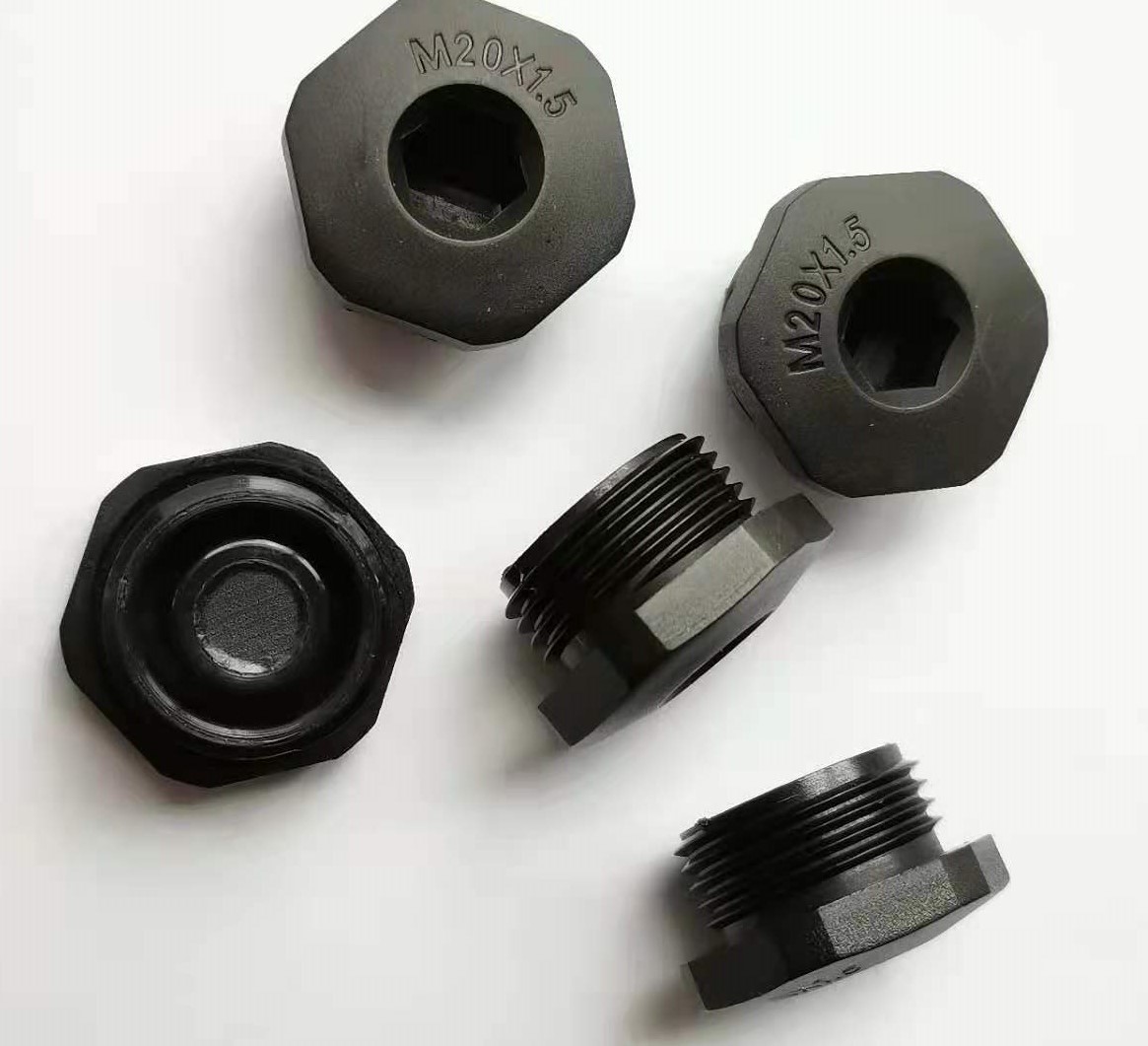 Nylon Black Plastic Hole Plugs NPT 1 1/2 '' IP68 Waterproof 100 pcs/bag