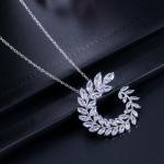 Fashion CZ Necklace Pendant Bridesmaid Gift CZ Crystal Necklace and Earring Sets