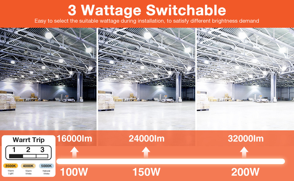 120W 150W 200W 240 Watt UFO High Bay Light Fixture 0-10V Dimming