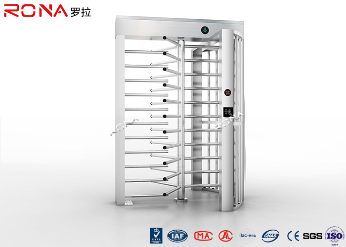 Rainproof Full Height Turnstile Safety Gate Barrier Stainless Steel Access Control
