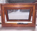 Soundproof Tempered Aluminium Frame Glass Window 60cm With Wood Grain