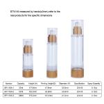 100ml 50ml 30ml Airless Containers Cosmetics Plastic Transparent With Bamboo