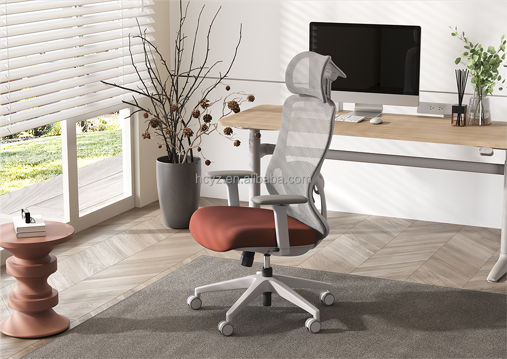 Adjustable High Back Office Swivel Chair with 3D Armrest and Comfortable Seat Cushion