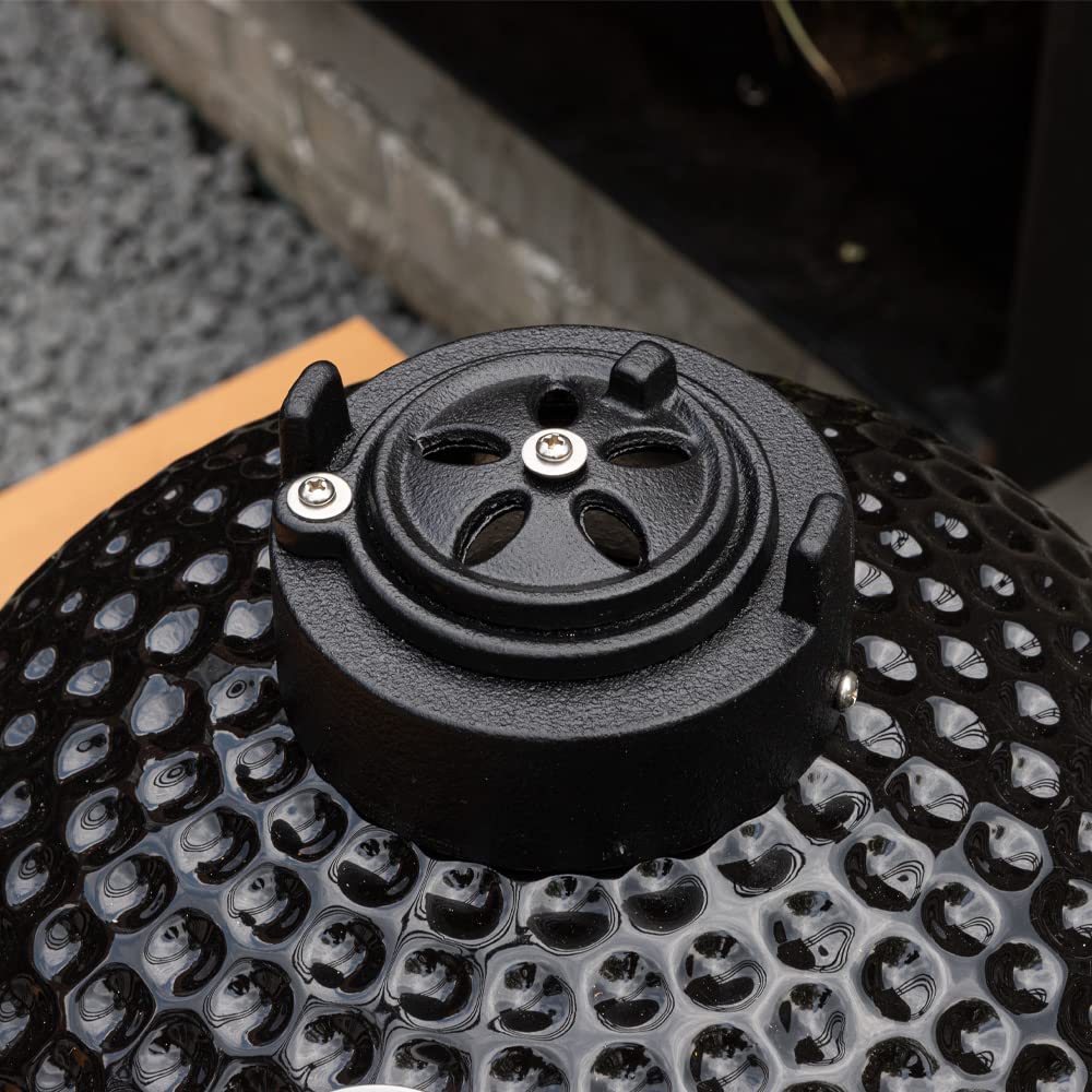 48*36*58cm Galvanized Portable Smoker Kamado Ceramic Grill with Lid and Ventilation