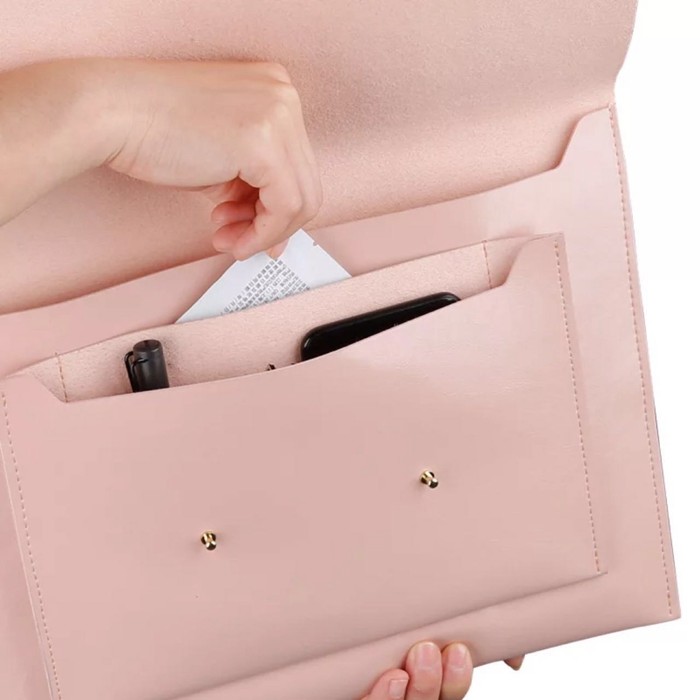Apple Wallet Ipad Felt Tablet Case , Leather Laptop Sleeve Case Stand Cover Portfolio