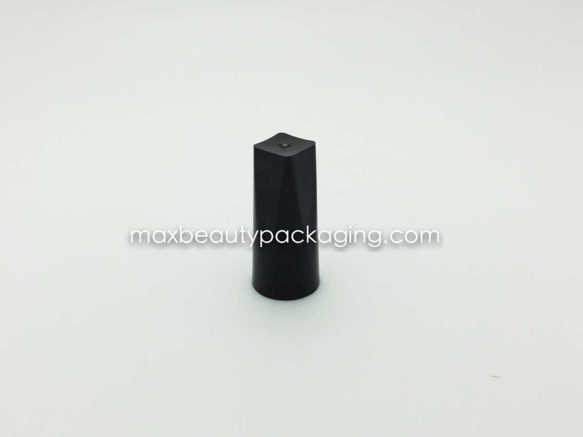 N1014 nail polish cap nail polish packaging plastic cap UV matte black cap uv coating color available flat brush