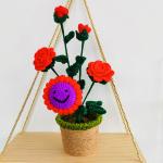 New Creative Luxury Handmade Crochet Knitting Plants Flowers Handicraft Home